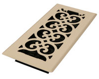 Decor Grates&reg; 4" x 10" Almond Steel Floor Register