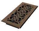 Decor Grates&reg; 4" x 10" Antique Brass Plated Floor Register