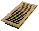 Decor Grates&reg; 4" x 10" Bright Brass Plated Floor Register