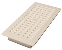 Decor Grates&reg; 4" x 10" White Plastic Floor Register