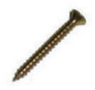 1 1/2" Polished Brass Flat Head Screws (25 per package)