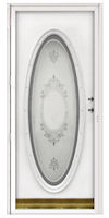 34" x 76" Combination Exterior Door With Oval Window