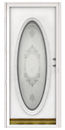 34" x 76" Combination Exterior Door With Oval Window