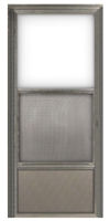 32" x 72" Bright Aluminum Out-Swing Self Storing Storm Door