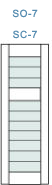 SO-7 and SC-7, Shaker Panel Shutter With 40% 60% Split Between Mullions From Top To Bottom.
