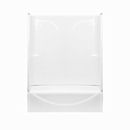 American Fiberglass 54" x 27" White Sectional Tub/Shower