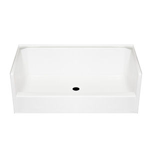 White Shower Pan, 54 X 27 Bathtub Shower Combo