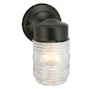 Design House Black Exterior Light Fixture with Globe