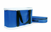 Blue Collapsible Bucket With Carrying Bag.