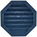 18" Classic Blue Vinyl Louvered Octagon