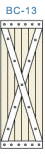 BC-13, Shutter With Four Battens,The Top Edge,The Bottom Edge, And Two Forming An X.