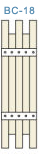 BC-18, Shutter With Two Battens, With The Panels Alternating Between SHort And Tall Panels.