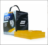  Yellow Leveling Blocks With Carrying Case.