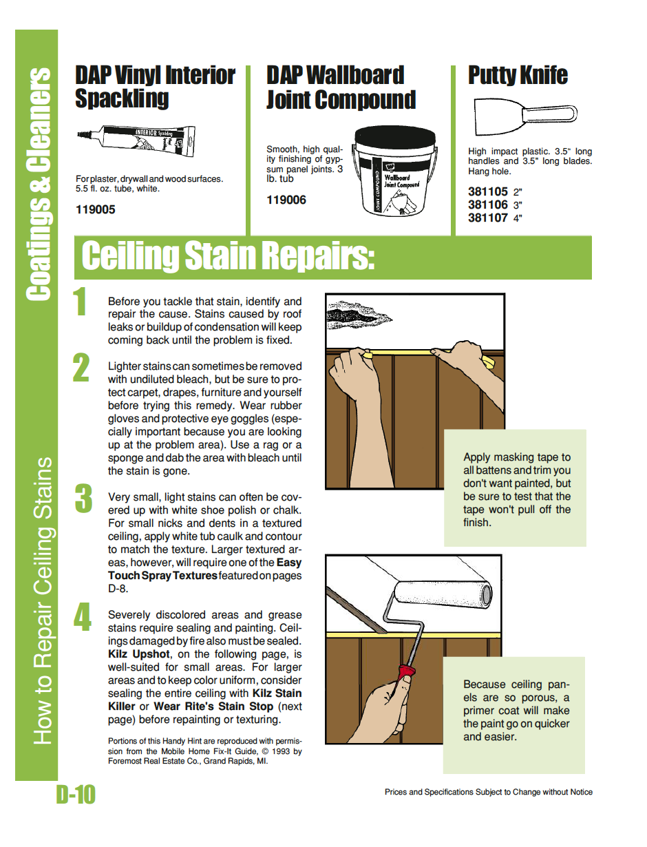PDF Guide To Celing Stain Repairs