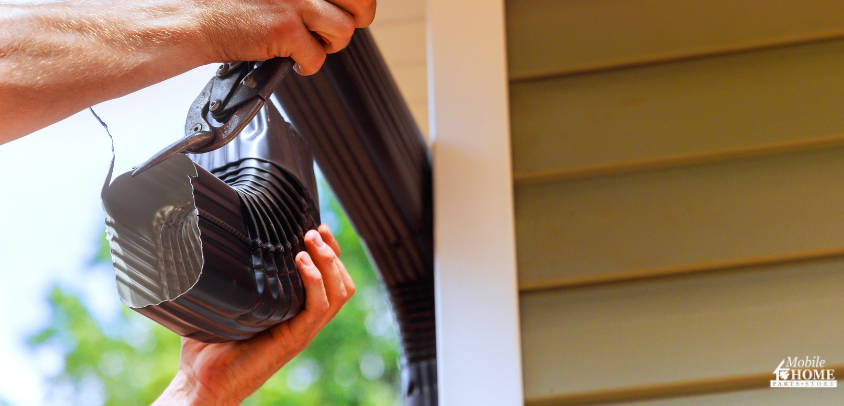 mobile home repair, fixing gutters