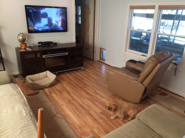 White Painted Walls, New Wood Floors And Updated Furniture.