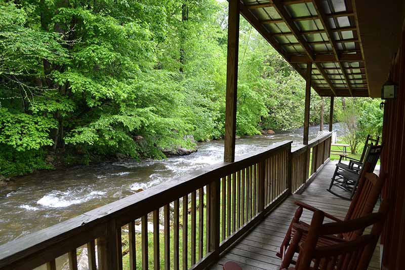 Porch Overlooking A River.