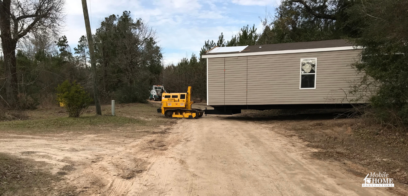 mobile home setting up