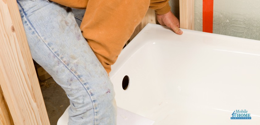 installing a mobile home bathtub