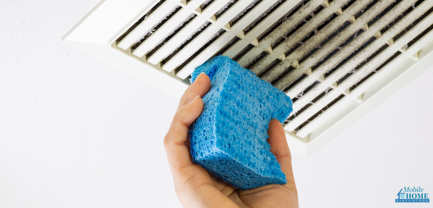 cleaning a mobile home bathroom exhaust vent