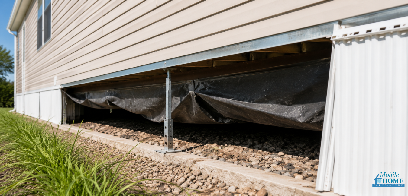 why is my mobile home underbelly hanging down